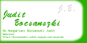 judit bocsanszki business card